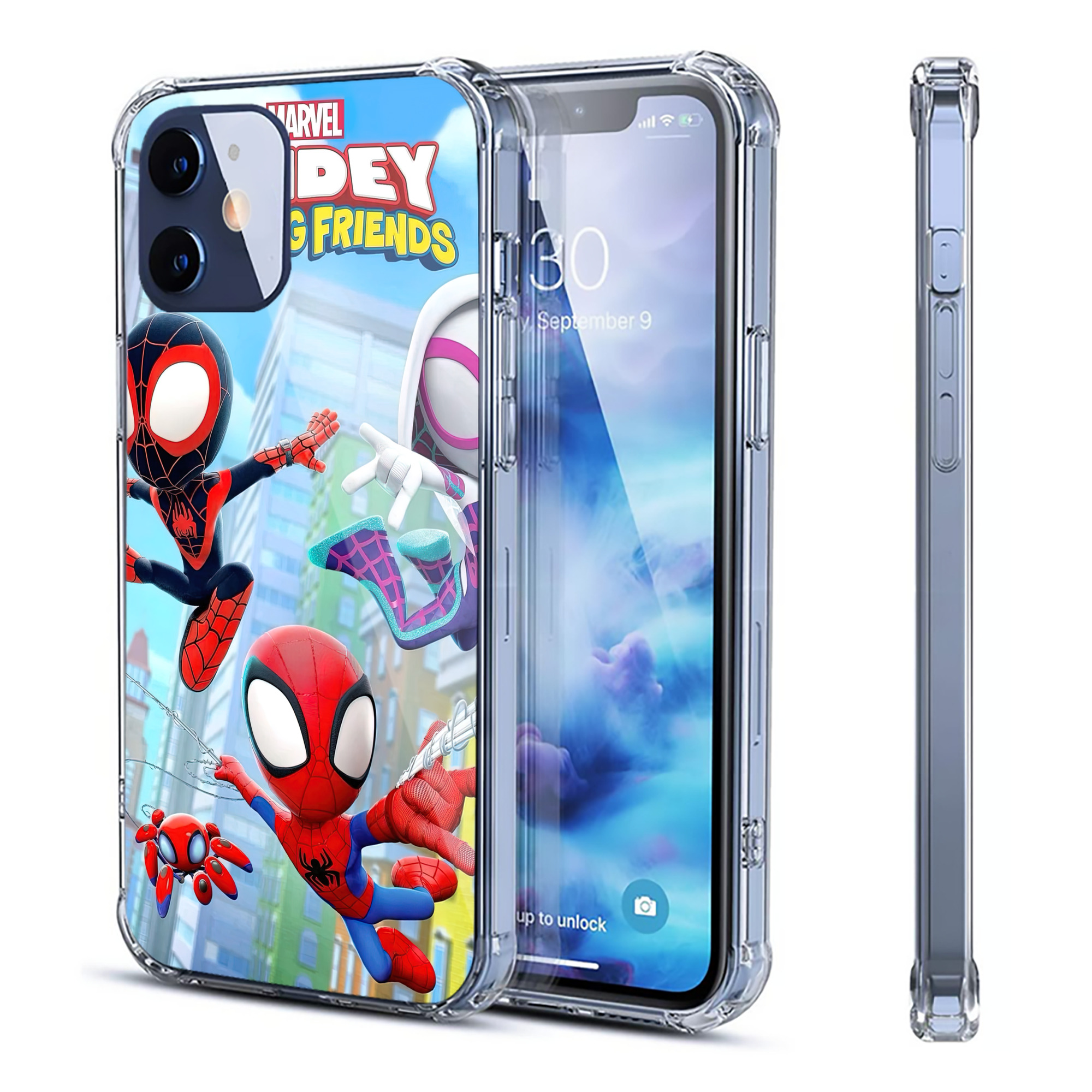 （画像用） Spider Man スパイダーマン 【iPhone 12シリーズ対応】透明スマホケース（クリアソフトケース）